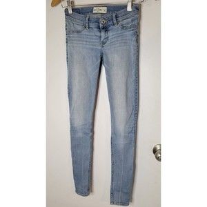 Abercrombie Kids Girls Light Wash Super Skinny Jeggings Sz 16 Slim